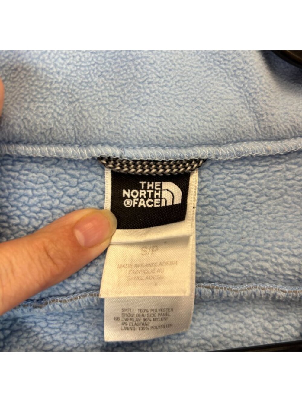 The North Face Womens Small Fleece Jacket Blue Beige Full-Zip Outdoor Layer - Picture 3 of 11